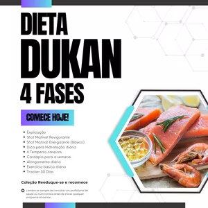 Imagem de capa para o Ebook Dieta Dukan 4 fases - Transforme-se Gradualmente e Mantenha o Sucesso!