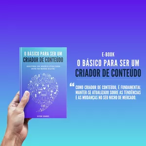 Imagem de capa para o Ebook O básico para ser um Criador de Conteúdo.