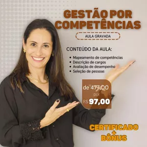 Imagem do curso Aula: Gestão por Competências - Ferramentas para Gerir Equipes