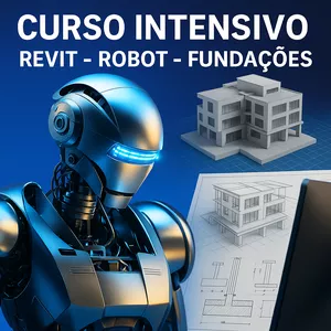 Imagem de capa para o Curso online CURSO INTENSIVO DE REVIT  + ROBOT 2025 + FUNDAÇÕES