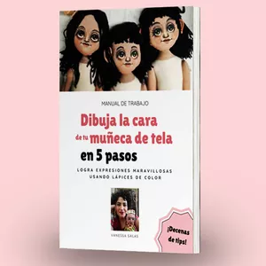 Imagen de portada para Ebook Dibuja la cara de tu muñeca de tela en 5 pasos