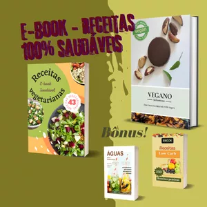 Imagem de capa para o Ebook Receitas 100% saudáveis