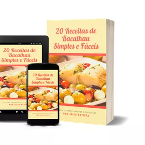 Imagem de capa para o Ebook 20 Receitas de Bacalhau Simples e Fáceis 