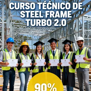 Curso CURSO TÉCNICO DE STEEL FRAME TURBO 2.0 COM AULAS BÔNUS DE SERRALHEIRO 