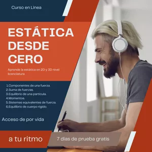 Imagen de portada para Curso online Curso desde CERO Estática 2D y 3D