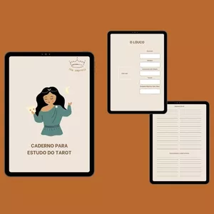 Imagem de capa para o Ebook Caderno para estudo do Tarot (Arcanos Maiores)