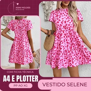 Imagem de capa para o Curso online VESTIDO SELENE - Molde em PDF