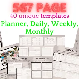 Cover image for Ebook Digital Planner, Undated iPad &amp; Android Planner, GoodNotes Planner, Daily, Weekly, Monthly Planner.