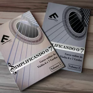 Imagem de capa para o Ebook Material didático completo do curso de Violão 6 e 7 Cordas, "Simplificando o 7" 
