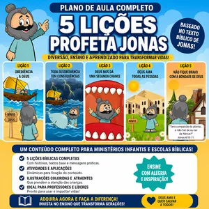 Imagem do curso 📚 PLANO DE AULA COMPLETO – PROFETA JONAS  RECANTO DO SABER INFANTIL