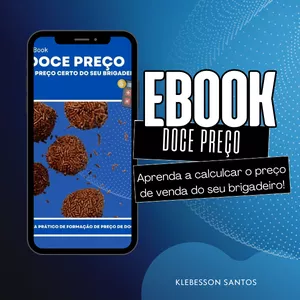 Imagem de capa para o Ebook DOCE PREÇO - o passo a passo da precificação dos seus doces