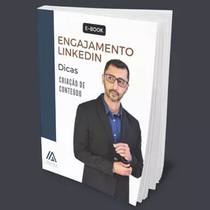 Imagem de capa para o Ebook E-Book Engajamento LinkedIn Dicas de Criação de Conteúdo
