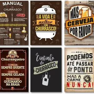 Imagem de capa para o Curso online Kit 6 Placas Decorativas Cantinho do Churrasco