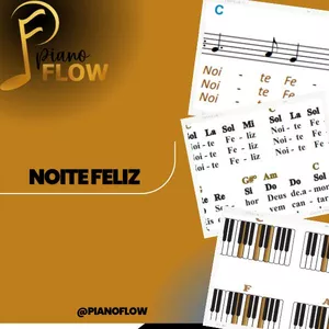 Imagem de capa para o Curso online Partitura Facilitada e Cifra Melódica Exclusiva Noite Feliz para Teclado
