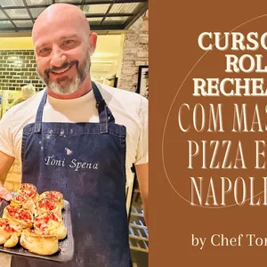 Curso Rolinhos de Pizza Recheado (Rolls) com Massa de Longa Fermentação