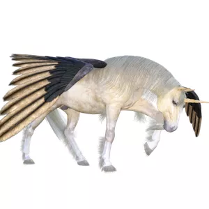 Imagem de capa para o Curso online png Seres Fantasia Unicórnio Alado Pose 01