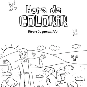 Imagem de capa para o Ebook Hora de colorir!! Desenhos de Jesus 