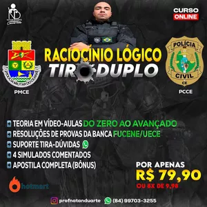 Imagem de capa para o Curso online COMBO RACIOCÍNIO LÓGICO PARA PMCE & PCCE