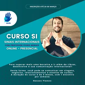 Imagem de capa para o Serviço online Curso SI - Língua de Sinais Internacionais