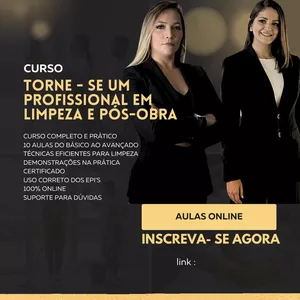 Imagem de capa para o Curso online Torne-se um Especialista em Limpeza Profissional e Pós-Obra : Curso Prático e Completo