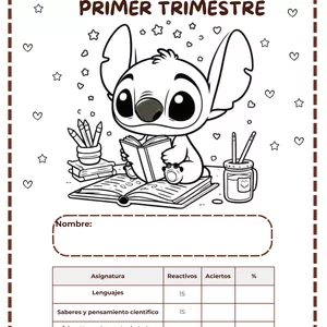 Imagen de portada para Ebook Preparación del examen de primer trimestre para alumnos de primer grado