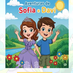 Imagem de capa para o Ebook Livro Infantil: A criação, as aventuras de Sofia e Davi