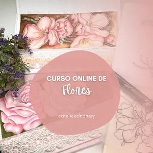 Imagem de capa para o Curso online CURSO ONLINE DE FLORES - Ateliê Edna Nery