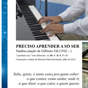 Imagem de capa para o Ebook PARTITURA de PRECISO APRENDER A SÓ SER