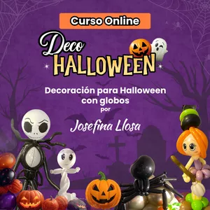 Imagen de portada para Curso online Deco Halloween🎃 - Decoración para Halloween con Globos