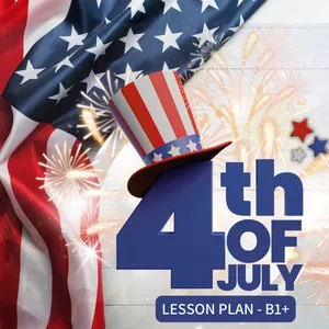 Imagem de capa para o Ebook 4th of July - Lesson Plan B1+