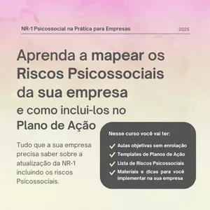Imagem de capa para o Curso online NR-01 Psicossocial na Prática para Empresas