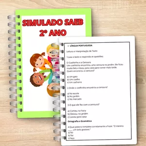 Imagem de capa para o Ebook Simulado SAEB 2025 - 2º ano 📚