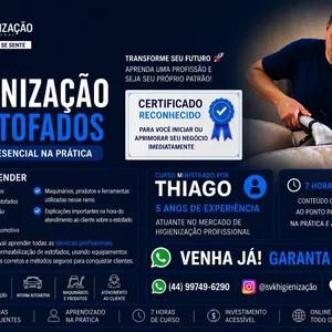 Imagem do curso Curso de higienização limpeza de estofados 
