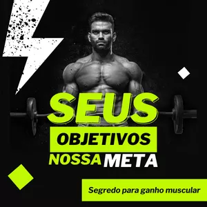 Imagem de capa para o Ebook Segredo para ganho muscular e disciplina!