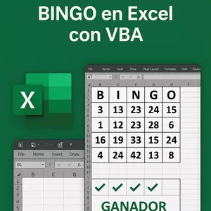 Imagen de portada para Curso online Aprende a crear cartones de bingo con VBA y Excel