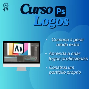 Imagem de capa para o Curso online Designer de Logos: Transforme Sua Criatividade em Renda Extra