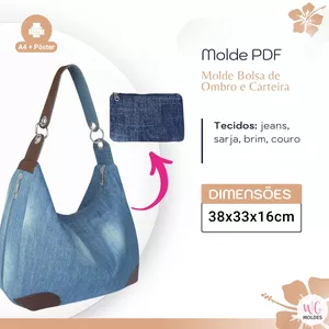 Imagem de capa para o Ebook MOLDE BOLSA FEMININA COM CARTEIRA