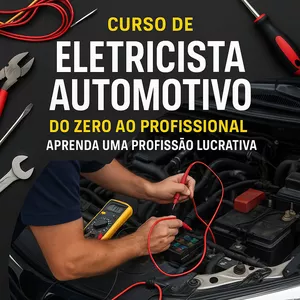 Imagem de capa para o Curso online Curso de Eletricista Automotivo para Iniciantes – Aprenda do Zero e Comece a Trabalhar Rápido