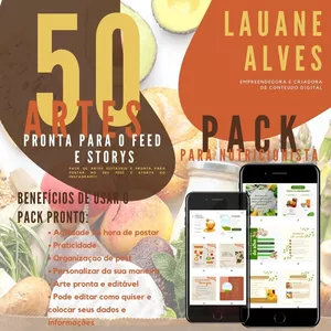 Imagem de capa para o Curso online PACK DE ARTES PARA NUTRICIONISTA