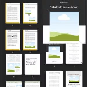 Imagem de capa para o Curso online 55 TEMPLATES E-BOOK EDITÁVEL NO CANVA
