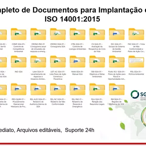 Imagem de capa para o Ebook Kit Completo de Documentos para Implantação do SGA – ISO 14001:2015