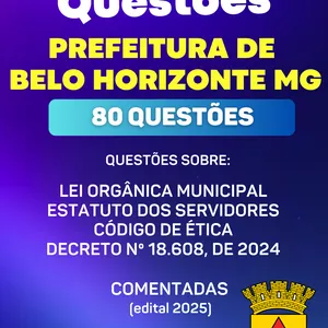 Imagem de capa para o Ebook PDF BELO HORIZONTE MG SIMULADO 2025