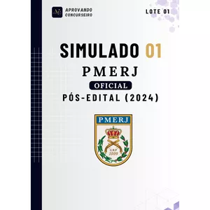Imagem de capa para o Ebook 05 Simulados CFO PMERJ - (Pós edital 2024)