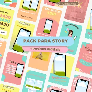 Imagem de capa para o Ebook Pack  templates para Story + BÔNUS