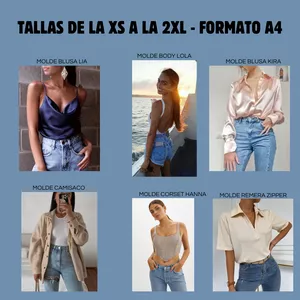 Imagen de portada para Curso online BLUSAS Y CAMISAS- Paquete de moldes Hoja A4