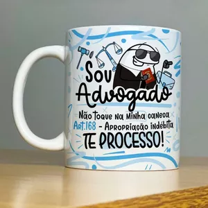 Imagem de capa para o Curso online ARTE PARA CANECA PROFISSÃO ADVOGADO FLORK - ARTE AVULSA + MOCKUP
