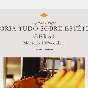 Imagem de capa para o Curso online Mentoria tudo sobre estética em geral