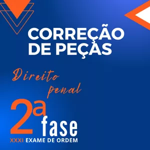 Imagem de capa para o Ebook 1 Correção - Peças OAB Penal