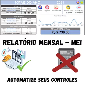 Imagem de capa para o Curso online Relatório Mensal e Anual - MEI (Receitas Brutas)
