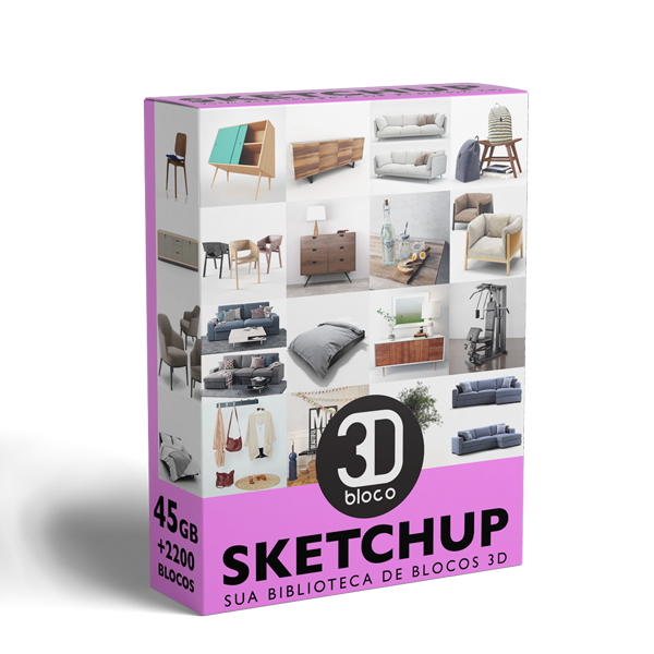 - 3D bloco - Biblioteca de blocos para SKETCHUP>